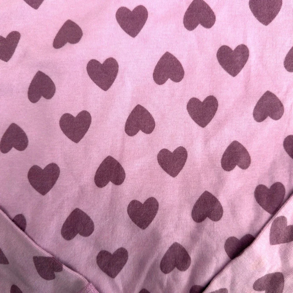 Hanna Andersson Pajama Set Kids 8 Heart Print Snug Fit Organic Cotton